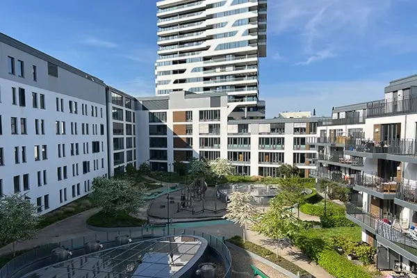Blick vom Balkon